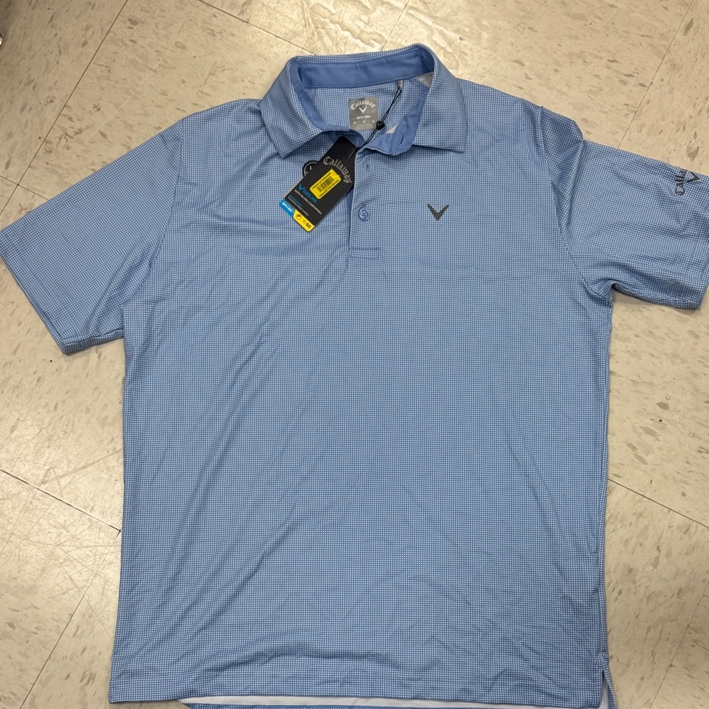 Men's Calloway Blue Polo Shirt NWT